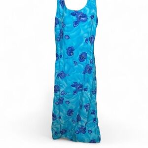 Newport News Vibrant Blue Dress With Tie Back